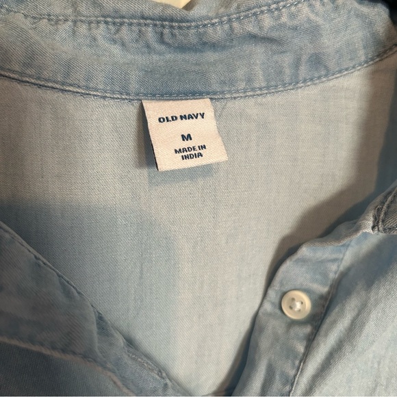 [🔆3 FOR $30🔆] Old Navy Lightweight Denim Long Sleeve Dress with Pocket Medium - Picture 5 of 5